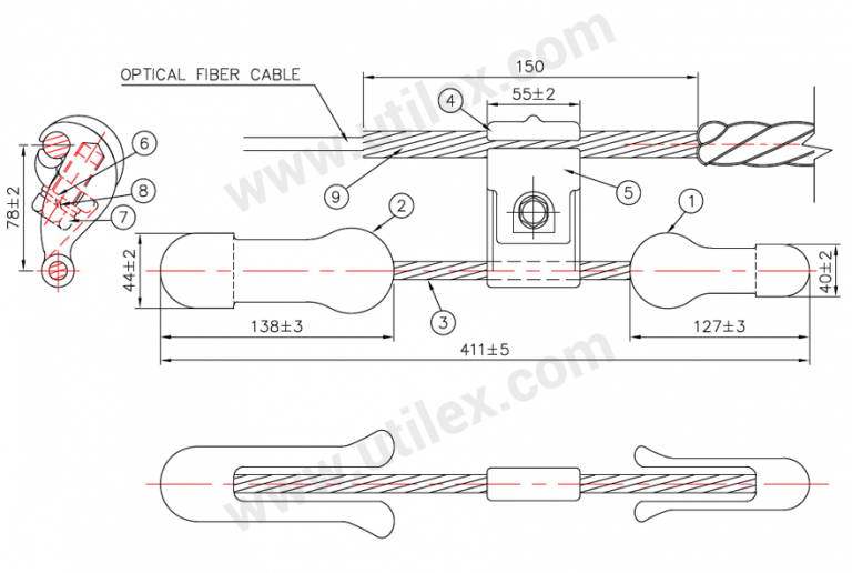 Vibration Damper for OPGW | 11KV,33KV Pole Line Hardware Assembly ...